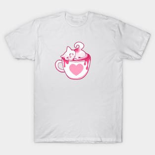 Cute Heart Love Catpuccino T-Shirt